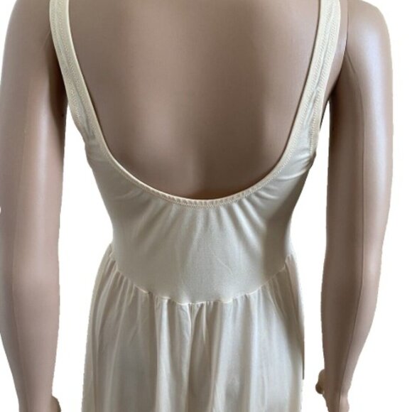 OLGA Vintage Bodysilk 92087 Nightgown Pale Peach Nylon Large - Excellent - Picture 4 of 5